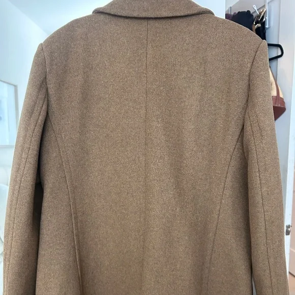 Mango NWOT Double-breasted wool coat in Ochre - Picture 10 of 15